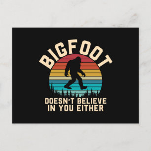 Bigfoot tror inte på dig   Bigfoot Retro Vykort