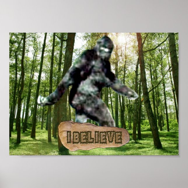 Bigfoot tror jag Skriv ut Poster (Framsidan)