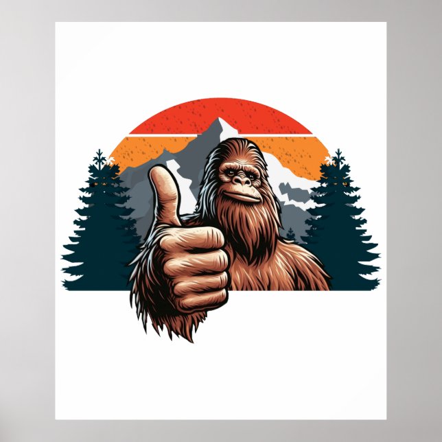 Bigfoot-tummarna uppåt poster (Framsidan)