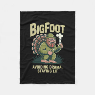 Bigfoot Turkiet Bong Undviker Drama Håller Sig Lys Fleecefilt