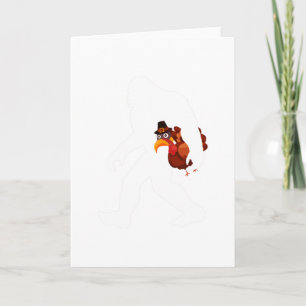 Bigfoot Turkiet rolig thanksgivingdag Kort