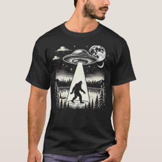 Bigfoot UFO Abduction T-Shirt - Funny Cryptid