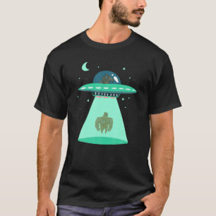 Bigfoot UFO Dogecoin Alien Abduction Funny Doge Co T Shirt