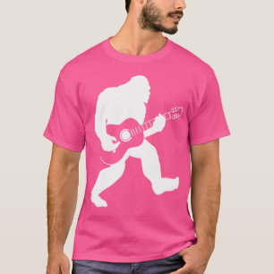 Bigfoot-uppspelning av akustiskt gitarr t shirt