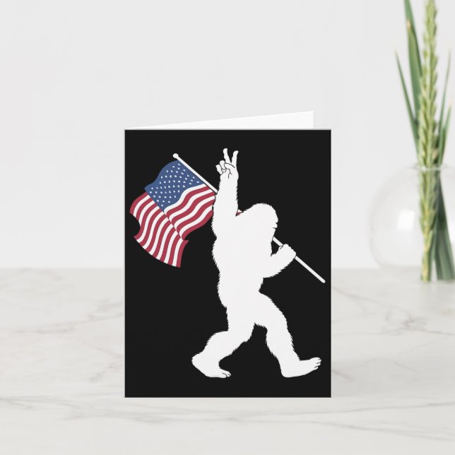 Bigfoot USA flagga Kort (Framsida)