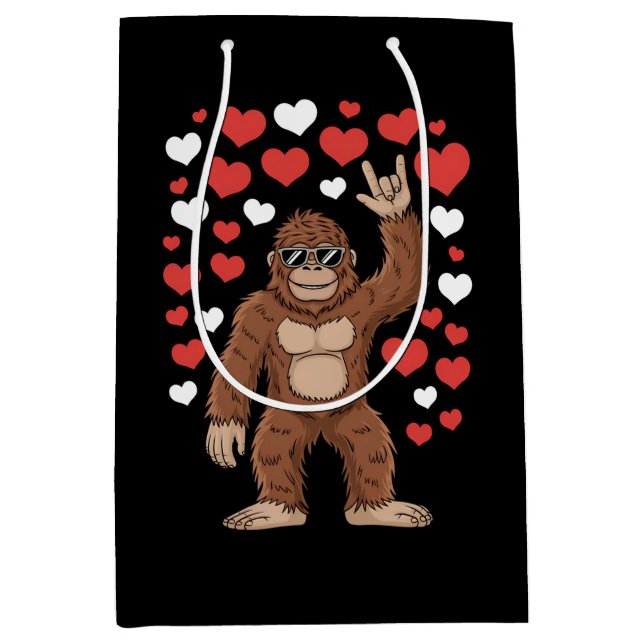 Bigfoot Valentines day Funny Hearts Sasquatch (Framsidan)