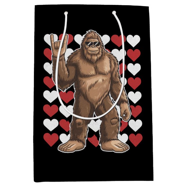 Bigfoot Valentines day Funny Hearts Sasquatch Kärl (Framsidan)
