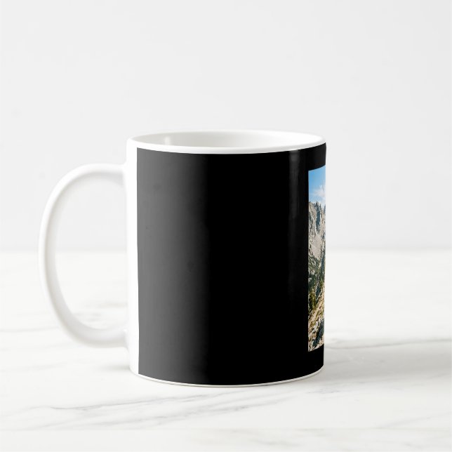 Bigfoot vandring rolig sasquatch backpacking kaffemugg (Vänster)