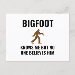 BIGFOOT VET MIG MEDDELANDE VYKORT