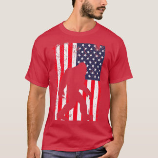 Bigfoot Vintage American Flagga T Shirt