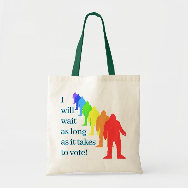 Bigfoot Votes Tote-Bag Tygkasse (Framsidan)