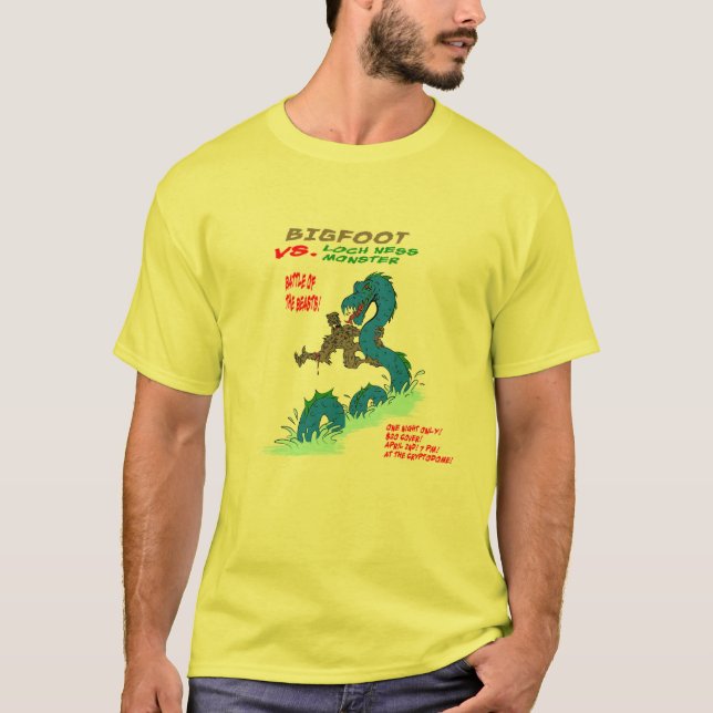 Bigfoot VS. Loch Nessmonster Tee (Framsida)