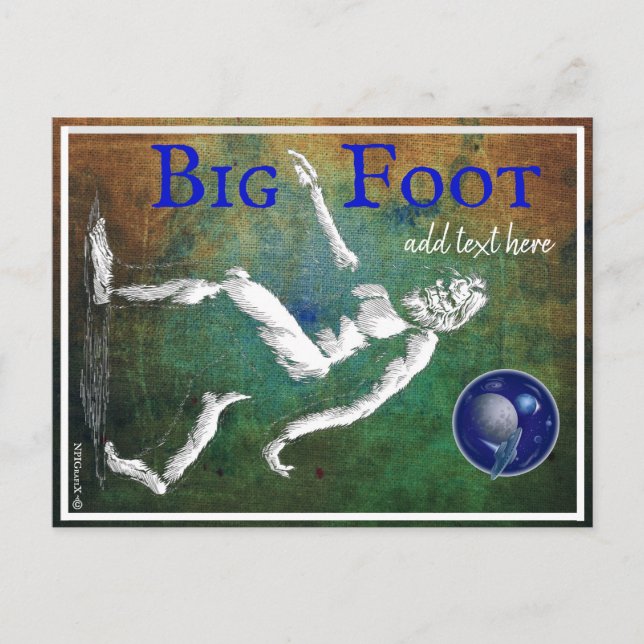 Bigfoot-vykort Helg Vykort (Framsida)