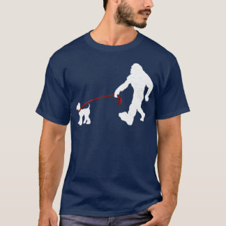 Bigfoot Walking Airedale Terrier Funny Bigfoot amp T Shirt