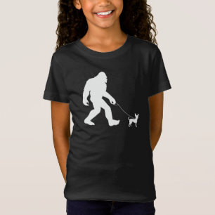 Bigfoot Walking Chihuahua T Shirt