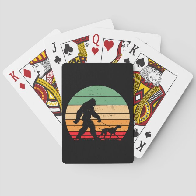 Bigfoot Walking German Shorthar Pointer Hund Vin Casinokort (Baksidan)