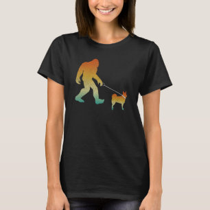 Bigfoot Walking Norsk Buhund Funny Sasquatch P T Shirt