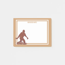 Bigfoot Walking Sasquatch Roligt Bigfooter Notes Post-it Block