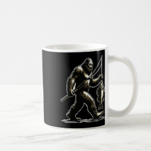 Bigfoot Walleye Hunting Angler Sasquatch Walleye F Kaffemugg