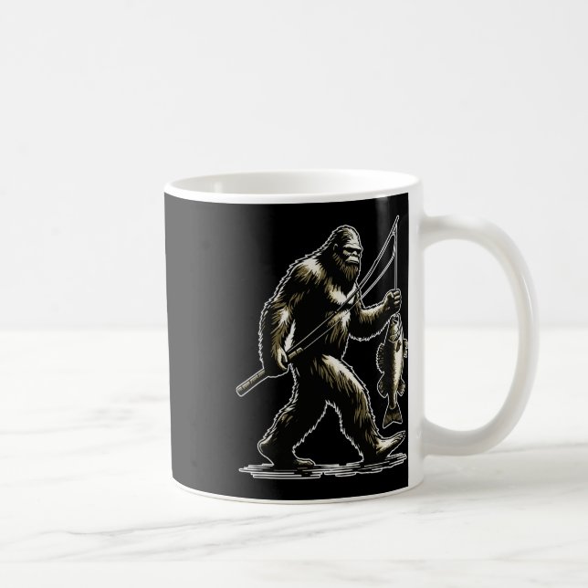 Bigfoot Walleye Hunting Angler Sasquatch Walleye F Kaffemugg (Höger)