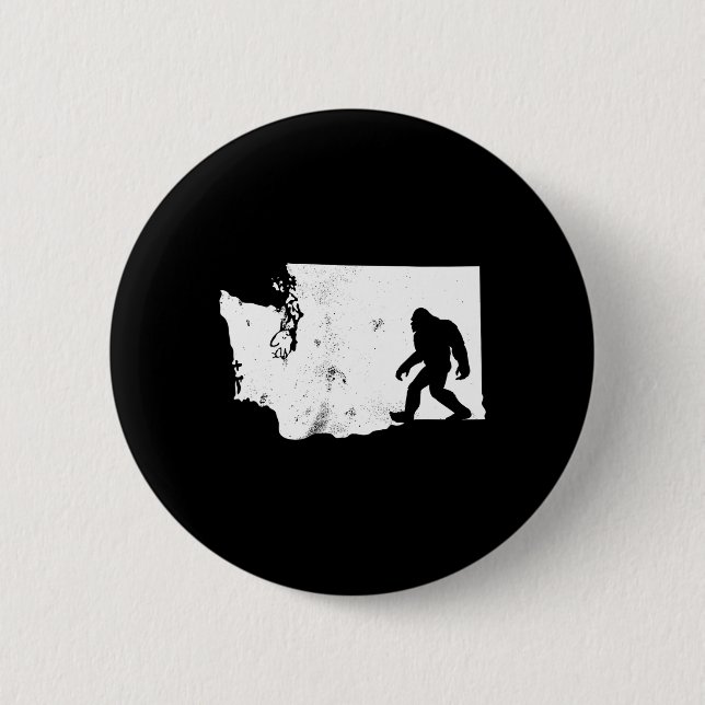 Bigfoot Washington State Karta Sasquatch Manar Wom Knapp (Framsida)