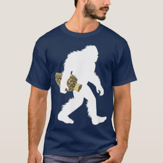 Bigfoot with Morel Mushroom asquatch Fungi T Shirt