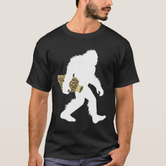Bigfoot with Morel Mushroom Shirt, Sasquatch Fungi T Shirt