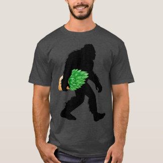 Bigfoot With Succulent Sasquatch Cactus Plant T Shirt