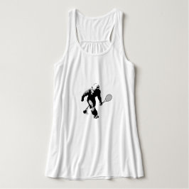 Bigfoot With Tennis Racquet Linne Med Racerback