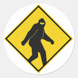 Bigfoot Xing Runt Klistermärke