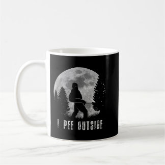 Bigfoot Yeti Måne Silhouette I Pee Exside Sasquat Kaffemugg