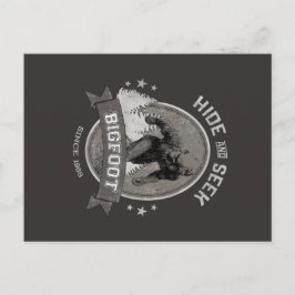 Bigfoot Yeti. Sasquatch. Retro, Vintage. Vykort