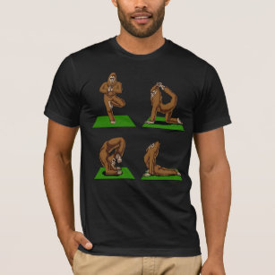 Bigfoot ZenYoga poserar rolig fantasi T Shirt