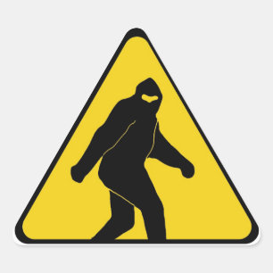 Bigfoot Zon Triangelformat Klistermärke