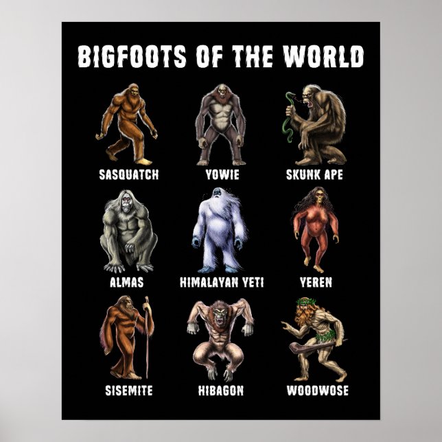 Bigfooter i världen poster (Framsidan)