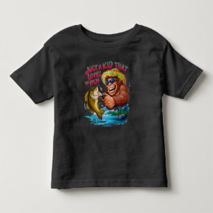 Bigfoots är bara ett barn som kärlek fiskar. t shirt