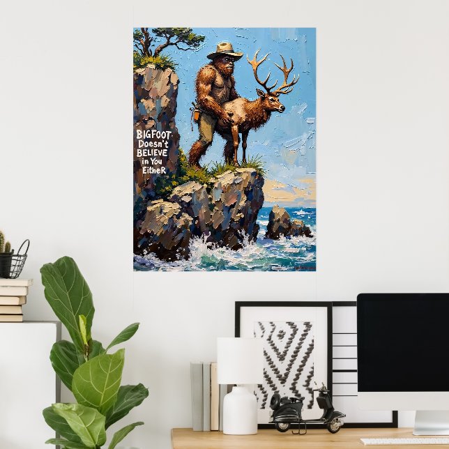 Bigfoot's Coastal Journey: Otroligt Rädding Poster (Hemmakontoret)