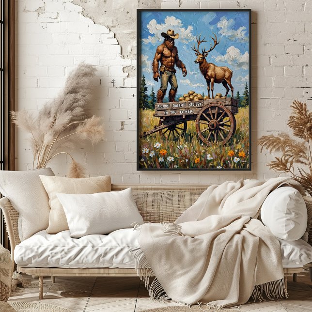 Bigfoot's Dilemma: Elk och Wagon Poster (Skapare uppladdad)