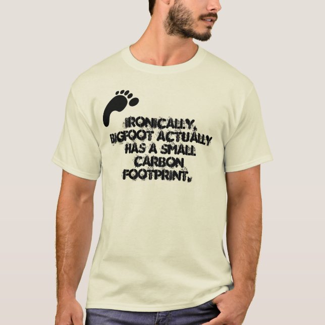 Bigfoots kolfotspår t shirt (Framsida)