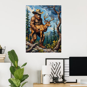 Bigfoot's Mountain Pass: A Protective Hold Poster