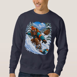 Bigfoots otroligt roliga snowboardtur lång ärmad tröja