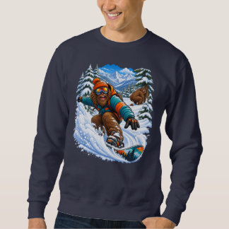 Bigfoots otroligt roliga snowboardtur lång ärmad tröja