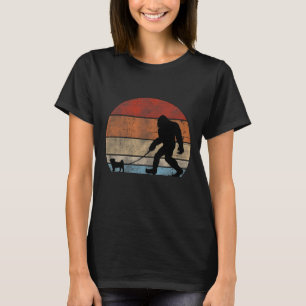 bigfoots Walking Pug Funny Pug Älskare Funny Bigfo T Shirt