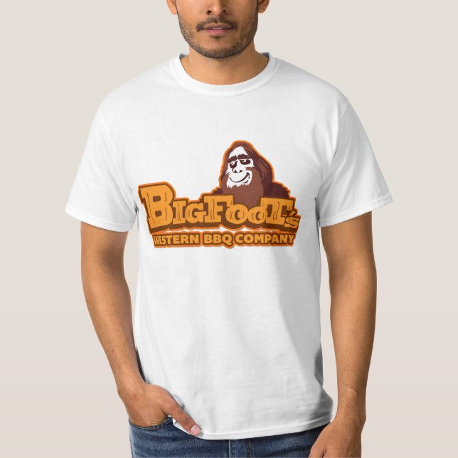 Bigfoots westerna T-tröja för BBQ Co. T-shirt (Framsida)