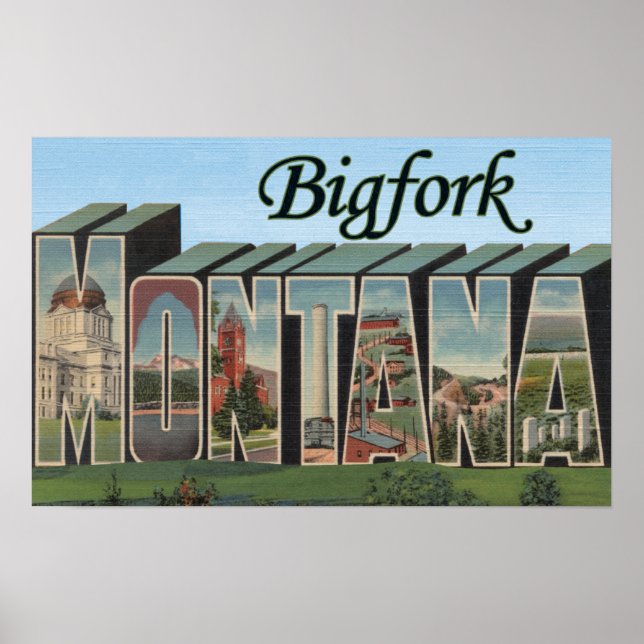 Bigfork, Montana - Stora Brev Scenes Poster (Framsidan)