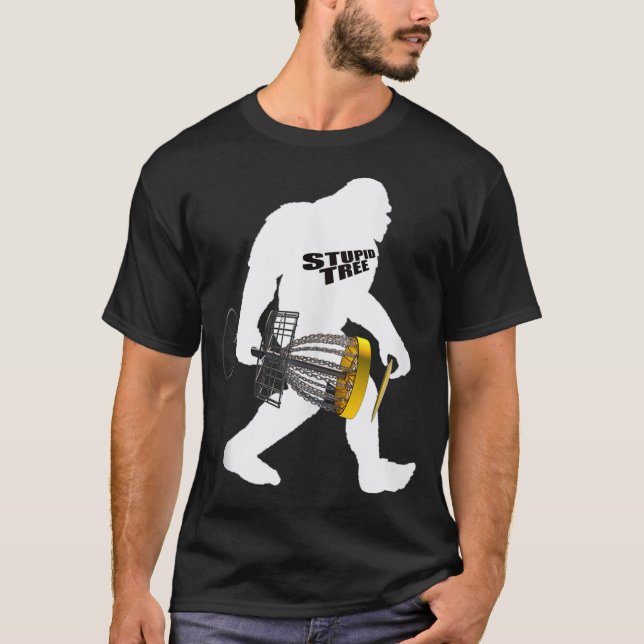 Bigfot med uppspelningsbar golf med Stupid Träd-ci T Shirt (Framsida)