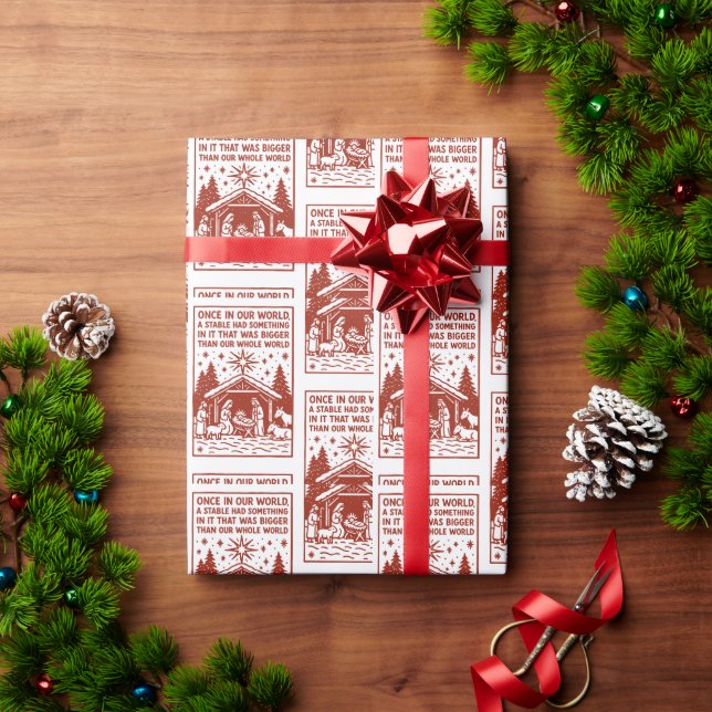 Bigger than our whole world 1 presentpapper (Julgåva)