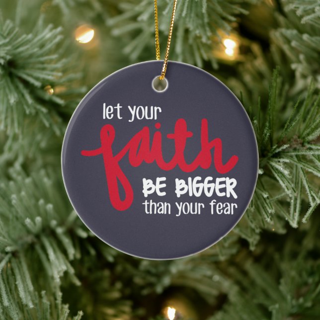 Bigger than your fear julgransprydnad keramik (Träd)