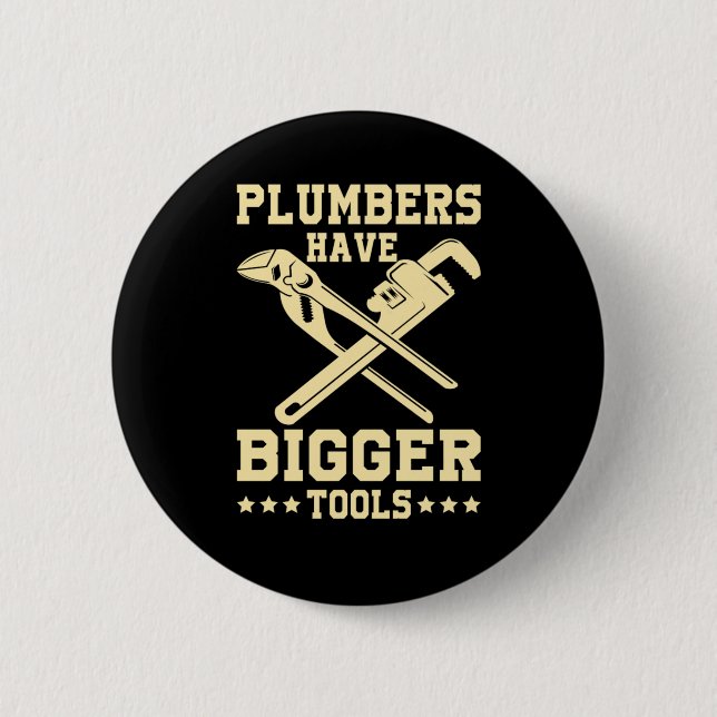 Bigger Verktyg Plumber RING Pipe Sink Job Gift Knapp (Framsida)