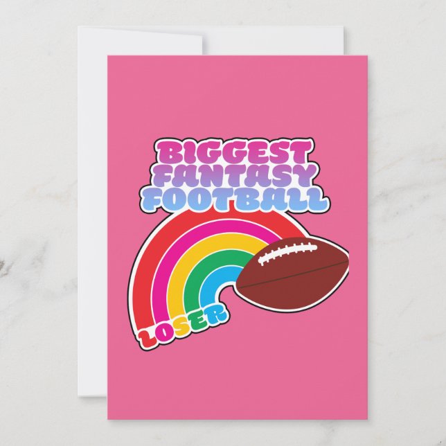 Biggest Fantasy Football Loser puntion Inbjudningar (Framsida)